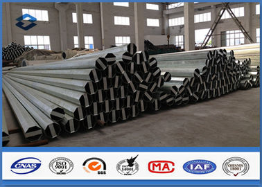 Material Q345 30FT 9150mm Galvanised Steel Pole 2.75MM / 3.0MM Wall thickness