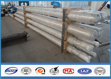 Conical shape galvanised steel posts ,  9M Height galvanized fence pipe with Wood Packing